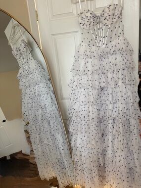 NWT Jovani PROM Polkadot Ruffle Dress ~ Size 4, NOT YET AVAILABLE IN STORES